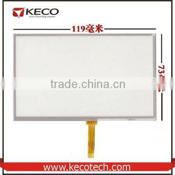 5" 5.0" inch General 4 wire resistive 119*73 119mm*73mm touch glass digitizer Screen