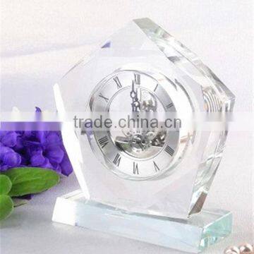 Triangle Crystal Clocks in Polished for Wedding Souve