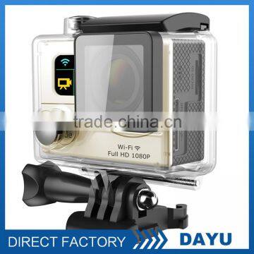 2015 New Mini Helmet Waterproof Full HD 1080P Dual Screen Sport Camera