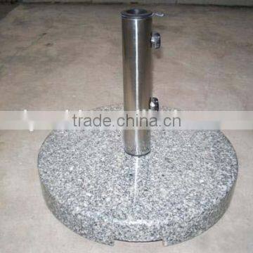 Round granite patio umbrella base