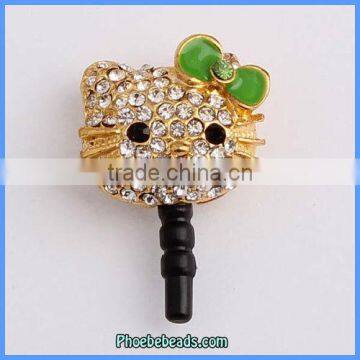 Wholesale 3.5mm Earphone Jack Dust Plug Cell Phone Headphone Dustproof Ear Cap Hello Kitty For Iphone Ipad MDP-M06D