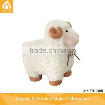 Lovely Pure Color Resin Sheep For Gifts