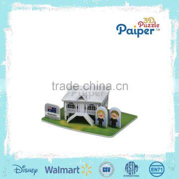 3d puzzle toy diy adult paper house model