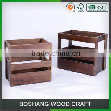 Rectangular Wooden Wine Bottles Boxes Packaging For Sale photo-4