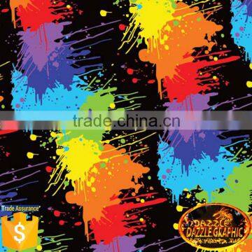 Sales Promotion Dazzle Graphic Design Colourful Splash Hydrographic Film No.DGDAS467 Splash Feature Water Transfer Printing Film