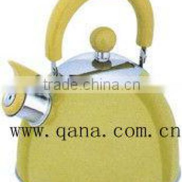 hot sales yellow stainless steel water kettle best whistling kettle