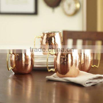 Barrel Shape Copper Mug with Nickel Lining, Copper Drinking Mugs, Moscow Mule Copper Beer Mugs with Nickel Lining