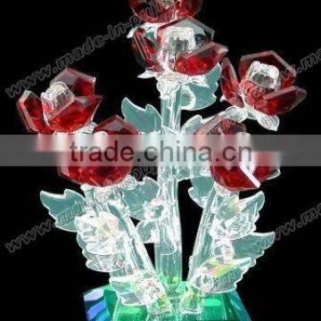 Fantastic crystal glass flower with appealing appearance