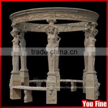 Garden Outdoor Natural Marble Gazebo For Sale