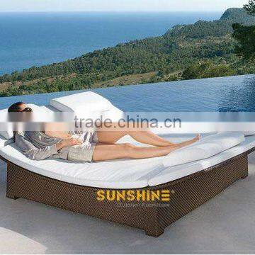 Garden Swimming Pool Furniture - Pool Rattan chaise lounge