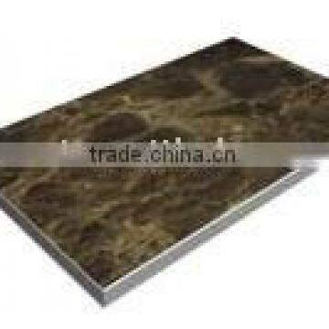 Dark emperador marble aluminum composite marble tile