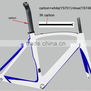 2014 OEM painting DI2 style super light carbon fiber road bicycle frame for sales