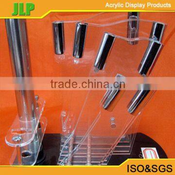 JLP wholesaler clear acrylic acrylic knife display stand