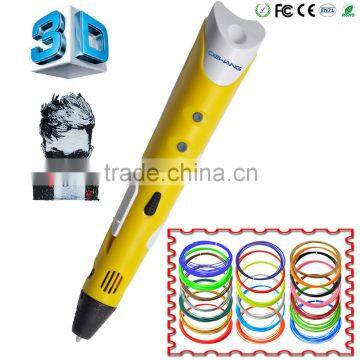 2016 new 3d printing product kid toys Semi-Automatic magic 4 color customized 3d pen