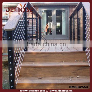 graceful black metal outdoor stair railings/exterior step railing