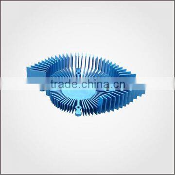 Custom Aluminum Alloy Extrusions VGA Heatsink With Blue Anodizing
