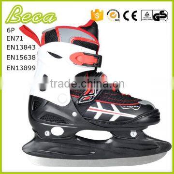 wholesale adjustable kids red ice skate for ice rink