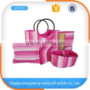 Factory supply different color paper straw cheap waterproof beach bag with zipper                        
                                                                                Supplier's Choice