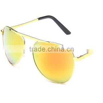 2016 new fashion popular single beam gold simple sunglass