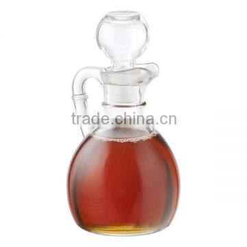 6oz Glass cruet with stopper classic design glass vinegar bottle