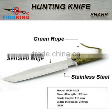 OEM 2013 hot selling stainless steel fixed blade laser damascus knife