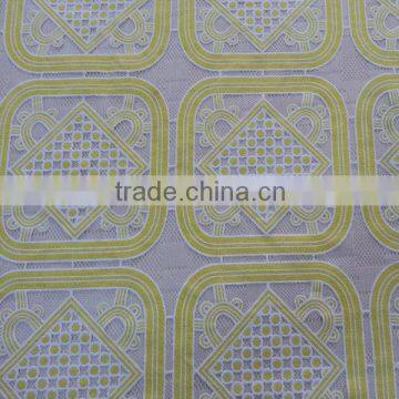 YH006# 2015 China Supplier Cotton Polyester Burning Flower Lace Fabric for Fashion Dresses photo-4