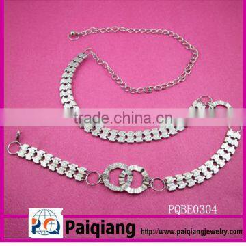 fashion metal sexy western chain belt with rhinestones