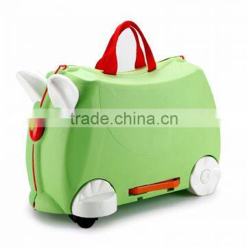 Eco-friendly PP Kids' Ride-on Luggage Cute Baby Riding On Suitcase with Pedals and 360 Degree Wheels