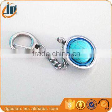 3d Custom Shaped Keychain Swivel Turquoise Ball Keychain