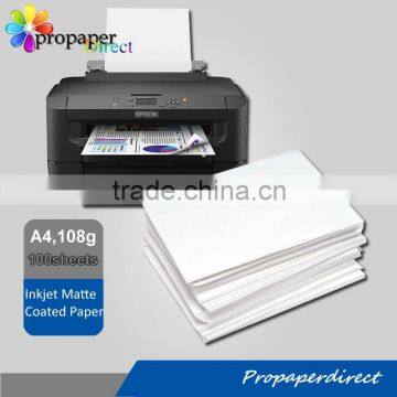 low price 108g matte inkjet paper