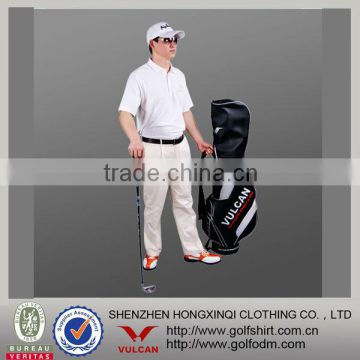 100% Polyester Dri fit Men's white color Golf Collar Shirt