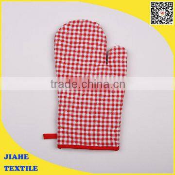 polyester/cotton printed checks oven glove
