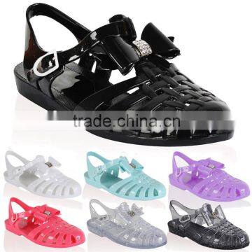 good quality jelly wedge sandals fashion women jelly sandal with buckle