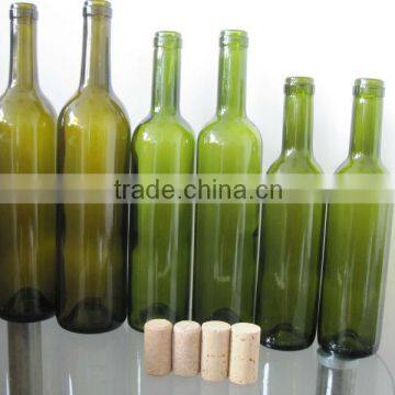 Bordeaux wine bottles antique green