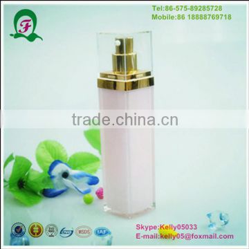 2014 newly designed pink square airless lotion bottles