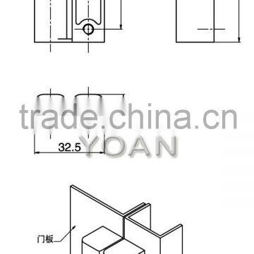 Gray Powder Coated Zinc Die-casting Nylon Washer Door Hinge photo-2