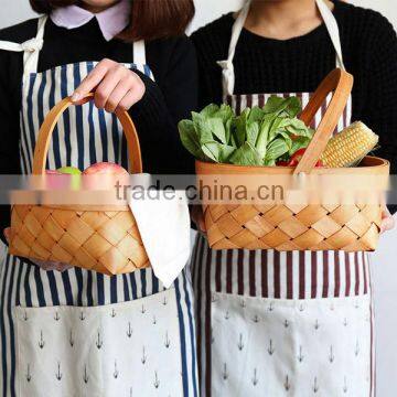 Wood chips handicraft vegetable storage basket