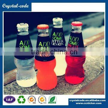 Label logo water resistant sticker paper custom water bottle label