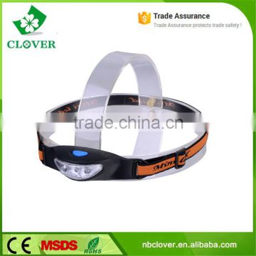 2*CR2032 battery waterproof High power 50 lumens 3 led headlamp