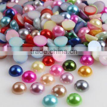 2015 hotselling fancy plastic half pearl beads for docaration