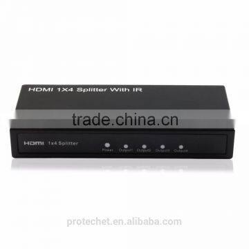 OEM China supplier New products 1X4 HDMI splitter with IR 1080P 60Hz Cascaded 3D HDMI V1.3 HDMI Splitter 1 in 4 out