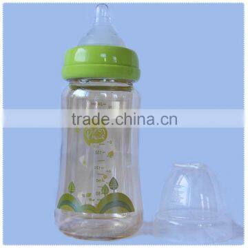 8oz BPA Free Clear Color Glass Baby Bottle With Handle