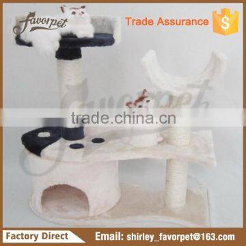 Customized promotional cat tree parts , adjustable height cat tree