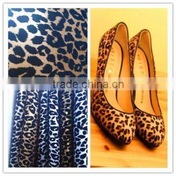 Hot sell ! PU leathers with Leopard grain print for shoes ,handbag usage