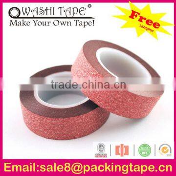 colorful printed glitter tape christman halloween purple rice paper tape