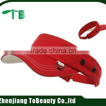 red visor with metal eyelet