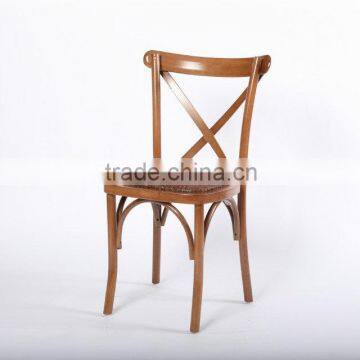 Antiquet Color Rattan Seat Vineyard chair, cross Back Chair