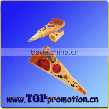 fashion plastic pizza shape ball point pen custom ball pen
