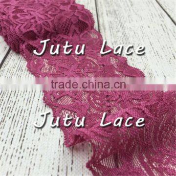 Hot-selling 8cm Width Lace Elastic Hair Bands -stretchy Elastic Trim -decorative Lace Trim photo-4