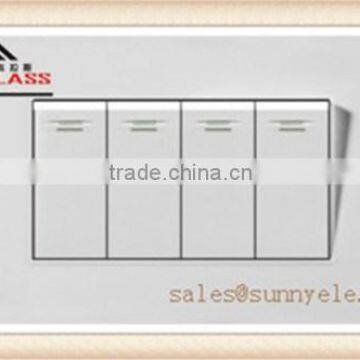 110V American Design 4 Gang 1Way Wall Electric Light Switch Pc Big Button